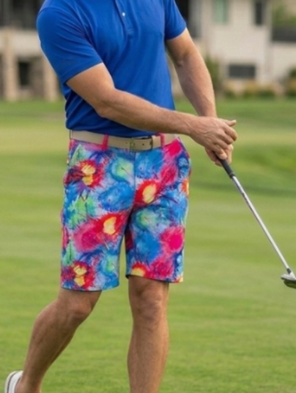 Hreski Men's Explosion Of Colors Golf Shorts